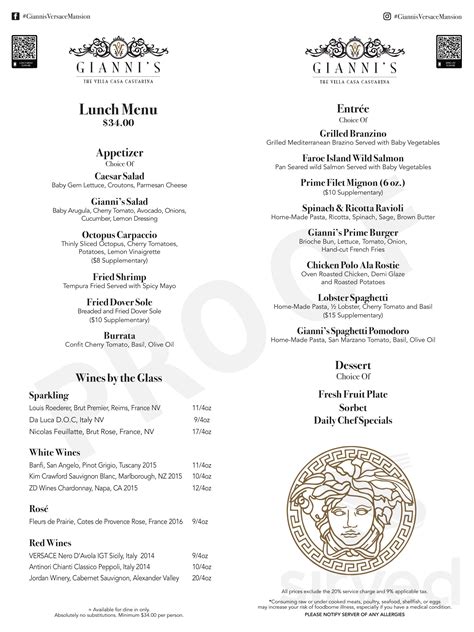 versace mansion reviews|versace mansion restaurant menu.